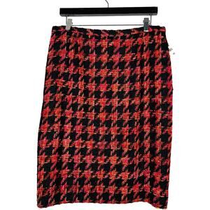 NEW! Designs by Seymour Houndstooth Pencil Skirt Bright Career Casual - 14